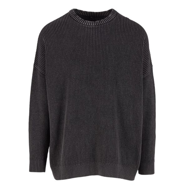 Acid washed knitted oversized sweater Thumbnail