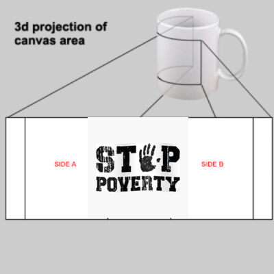 Stop Poverty App White Mug Thumbnail